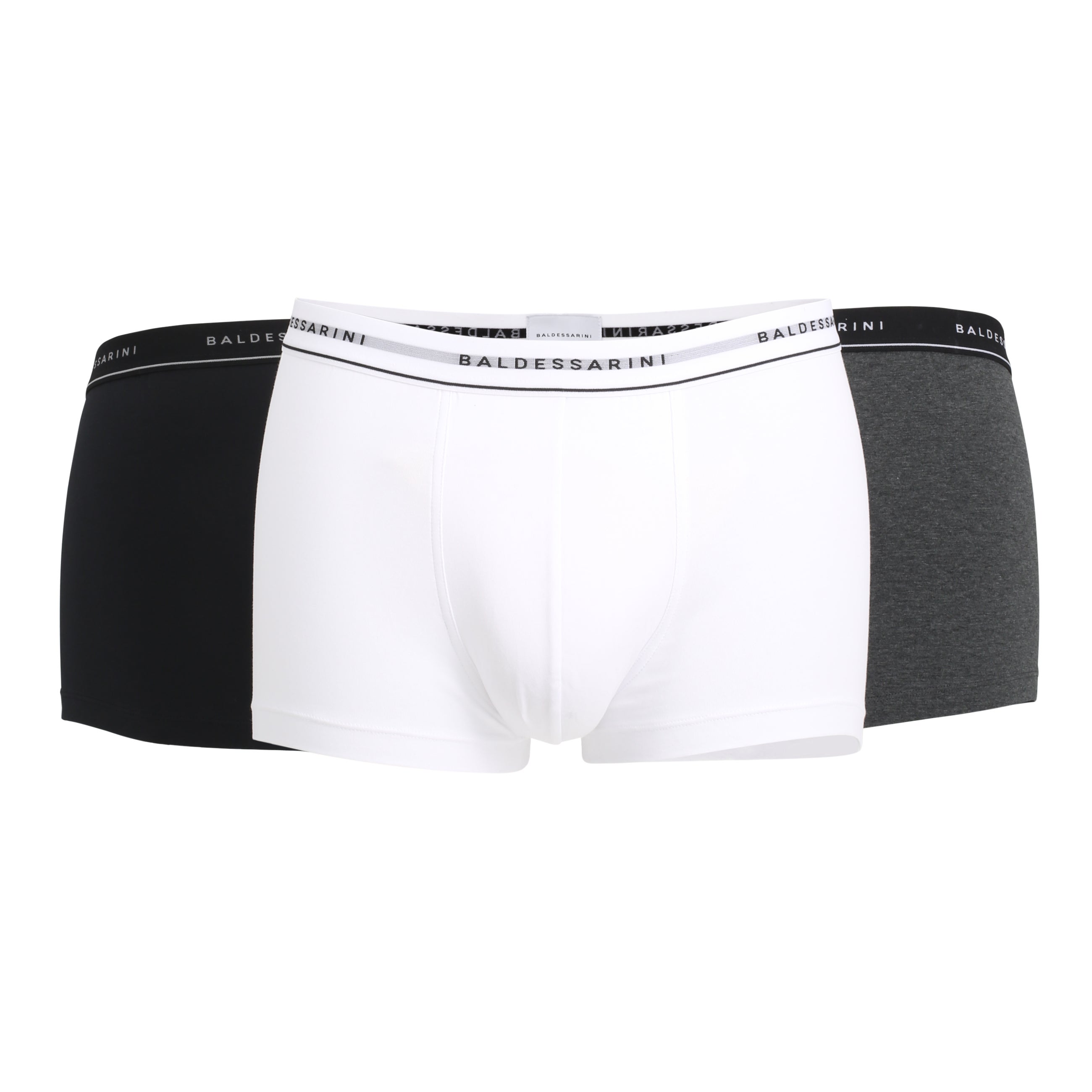 Baldessarini 3er Pack Herren Retroshort Artikel 090002/6061 Grau-Dunkel-Melange (0831) 7/XL