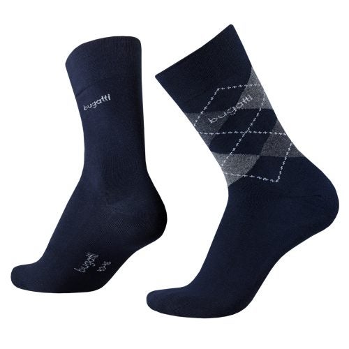 Bugatti 2er Pack Herren Socken Artikel 6776 Navy (54C) 43-46