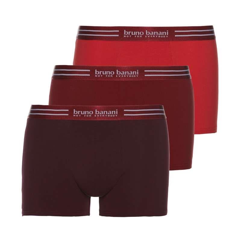 Bruno Banani 3er Pack Herren Short Rot/Rubinrot/Weinrot (4302) 4/S