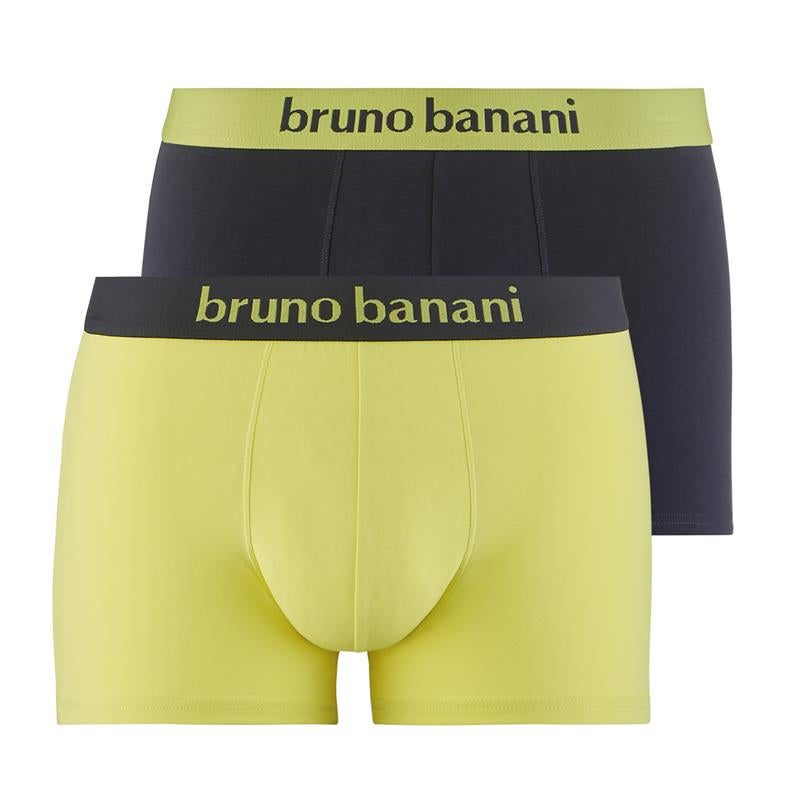 Bruno Banani 2er Pack Herren Short Artikel 2203-1388 Lemon/Graphit (4510) 6/L