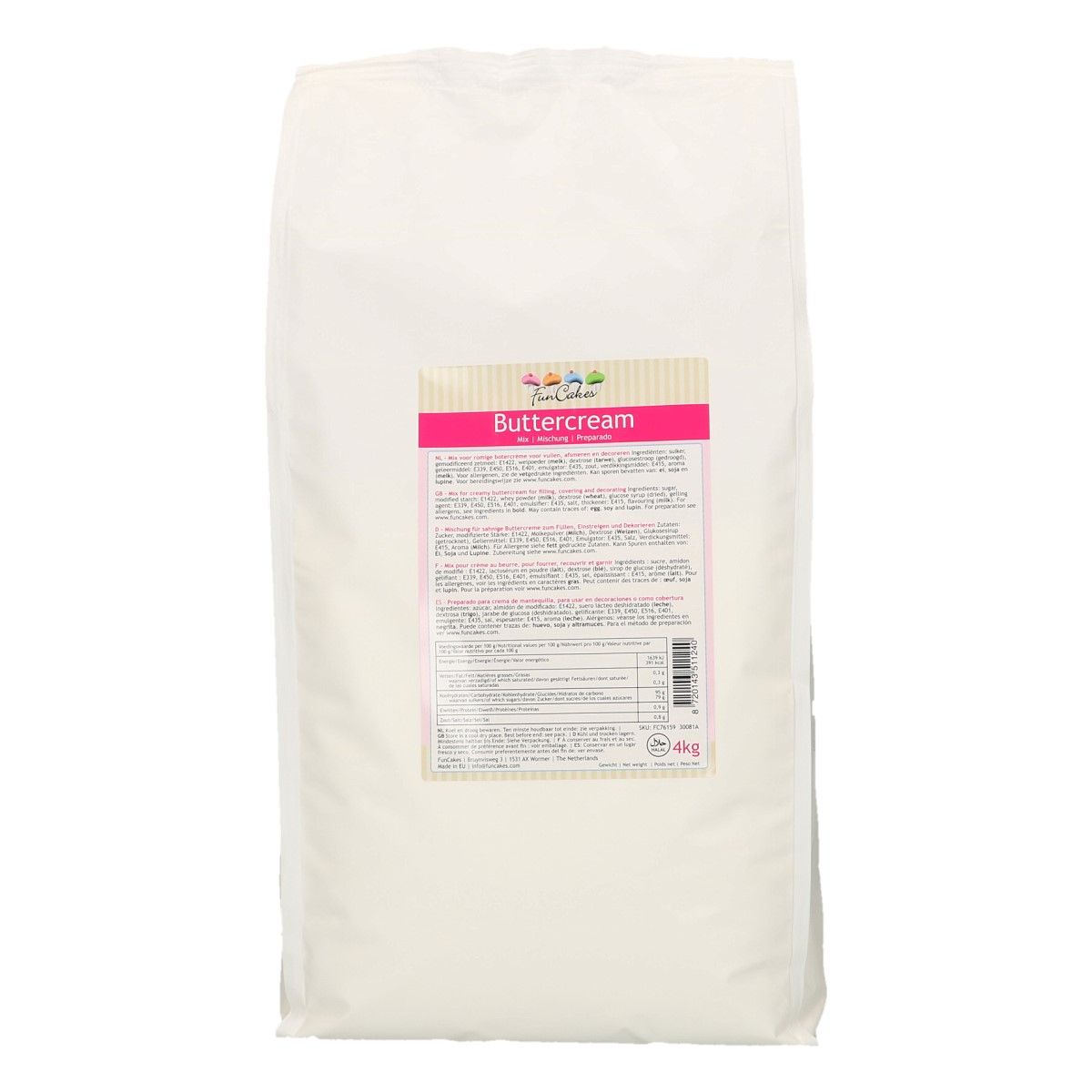 FunCakes Mix für Buttercreme 4 kg