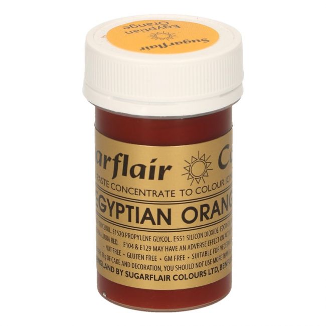 Sugarflair Paste Colour Egyptian orange, 25 Gramm