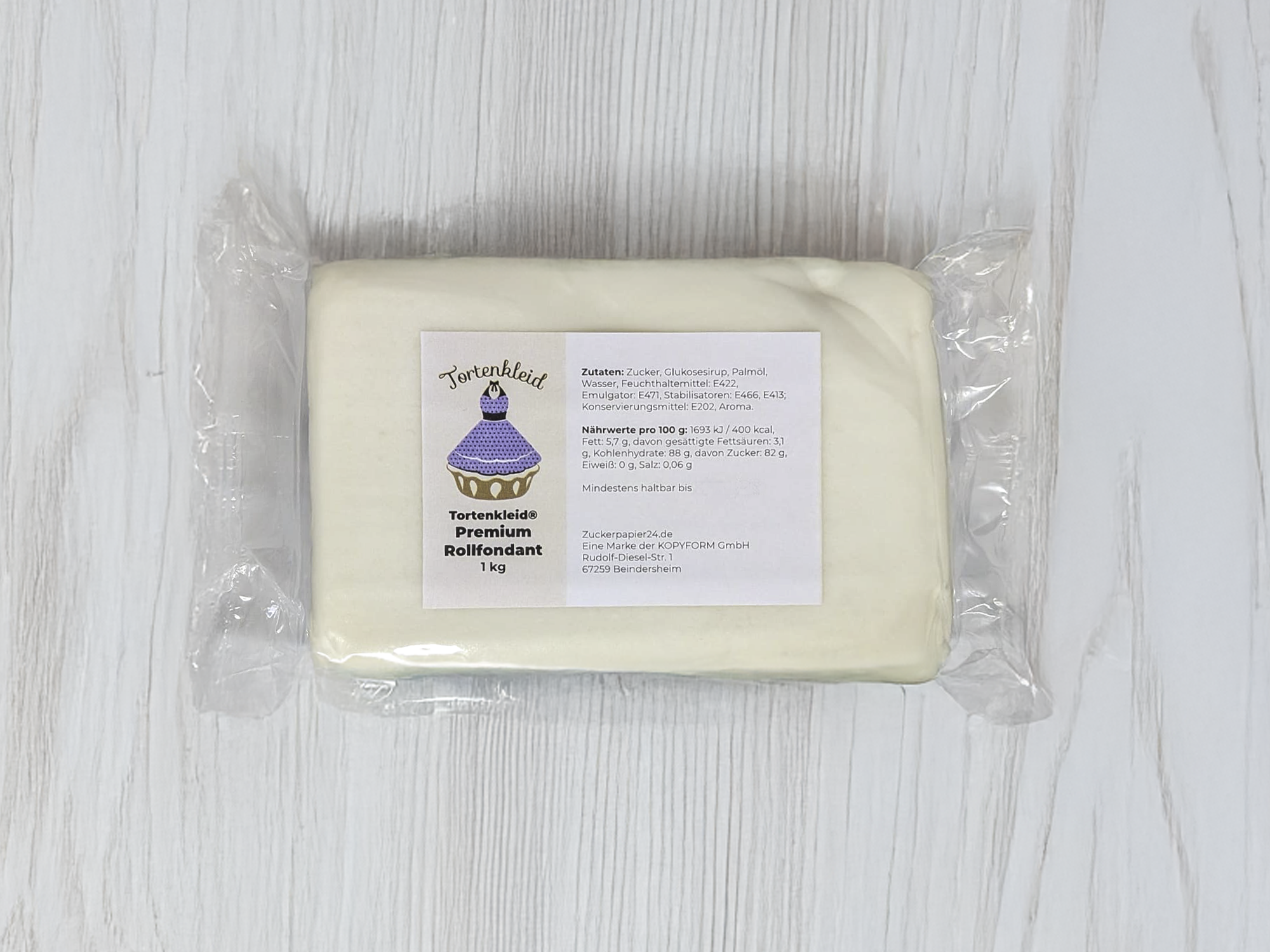 Tortenkleid® Premium Rollfondant - weiß - 1 kg