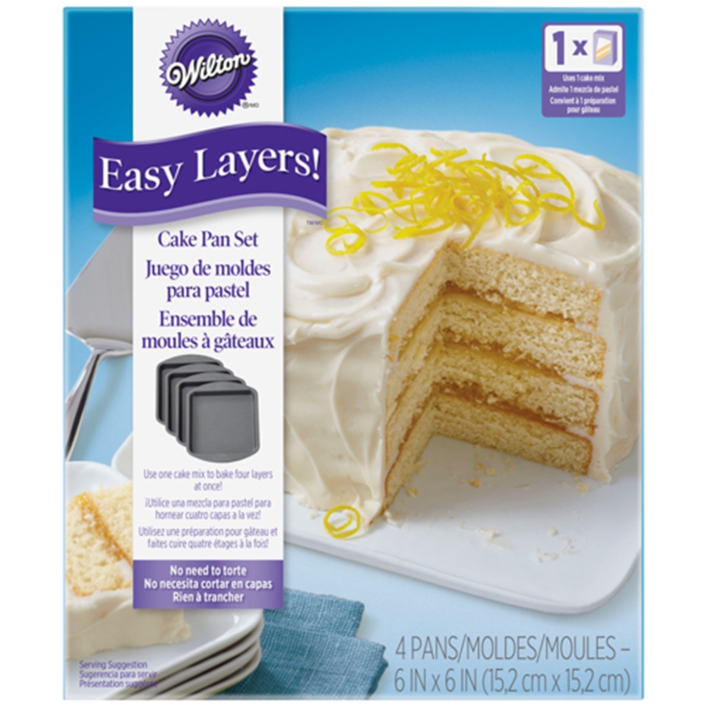 Wilton Backform Easy Layers Quadrat -15cm- Set/4