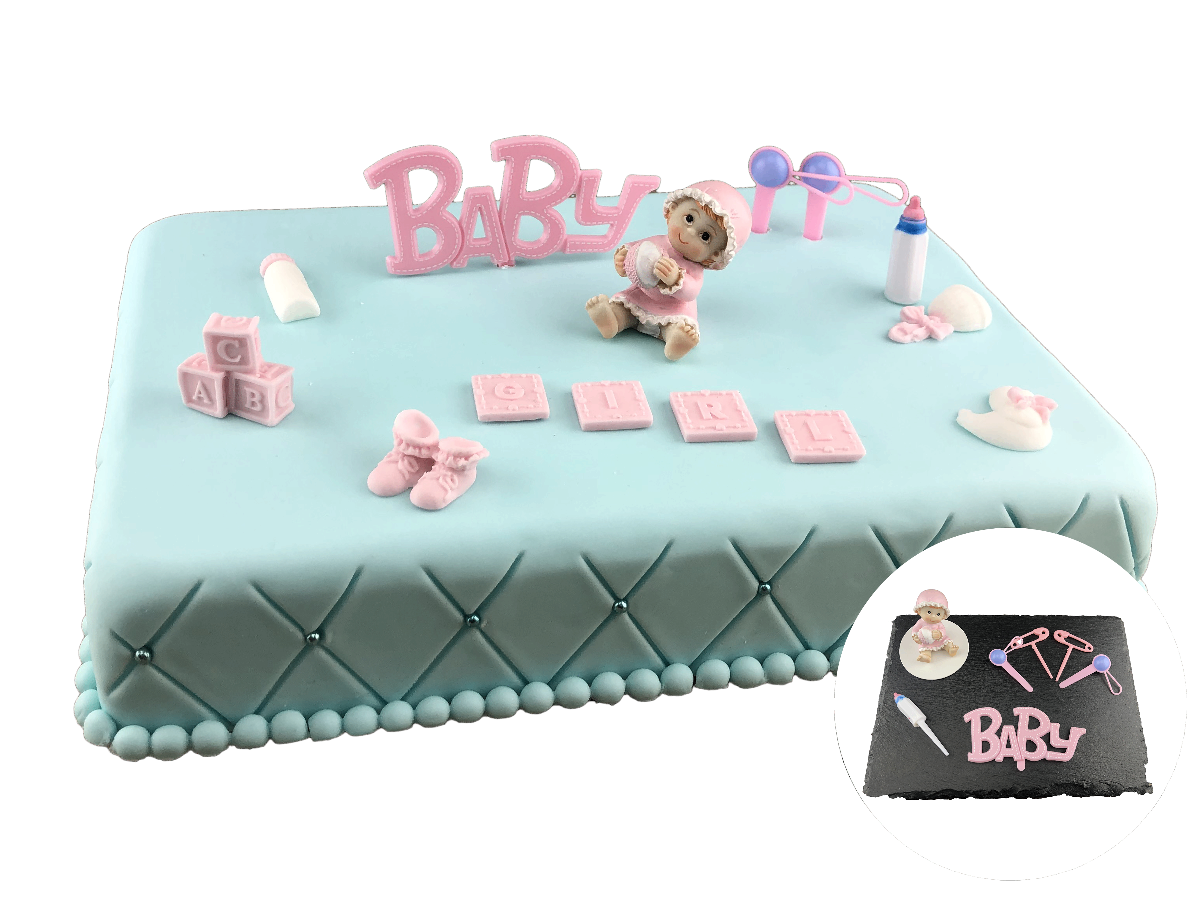 CK-322-R_2LVL8oINxyPEtE Tortendekoration Baby Taufe rosa Mädchen