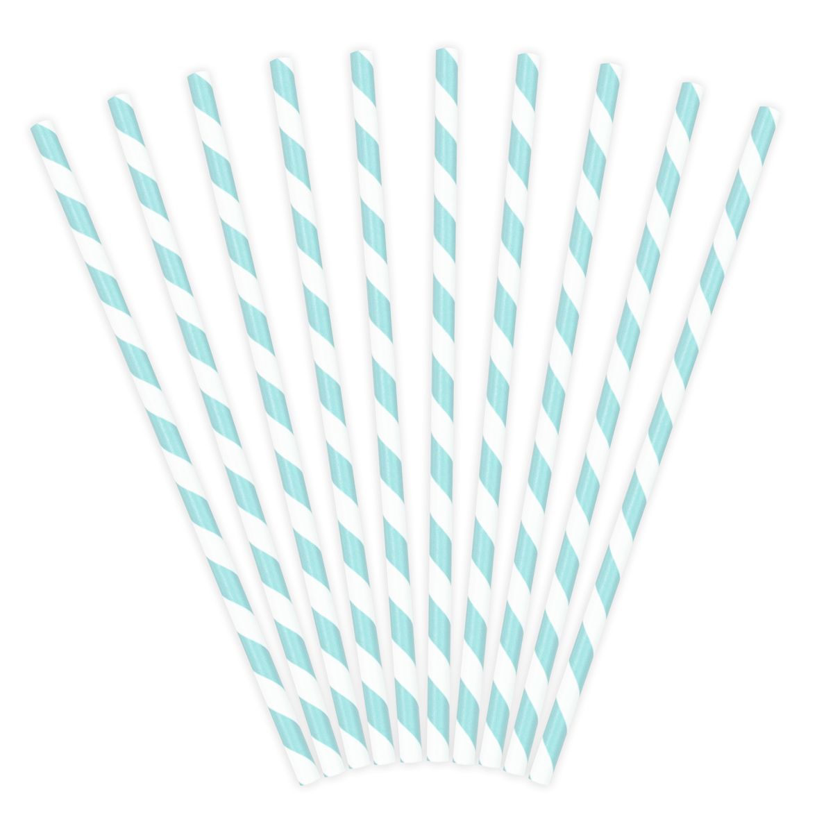 SPP1-001J_0_bd2d6145a398ab4c2fb909b8f2e66ed4 Partydeco Papier Strohhalme hellblau 10 Stück