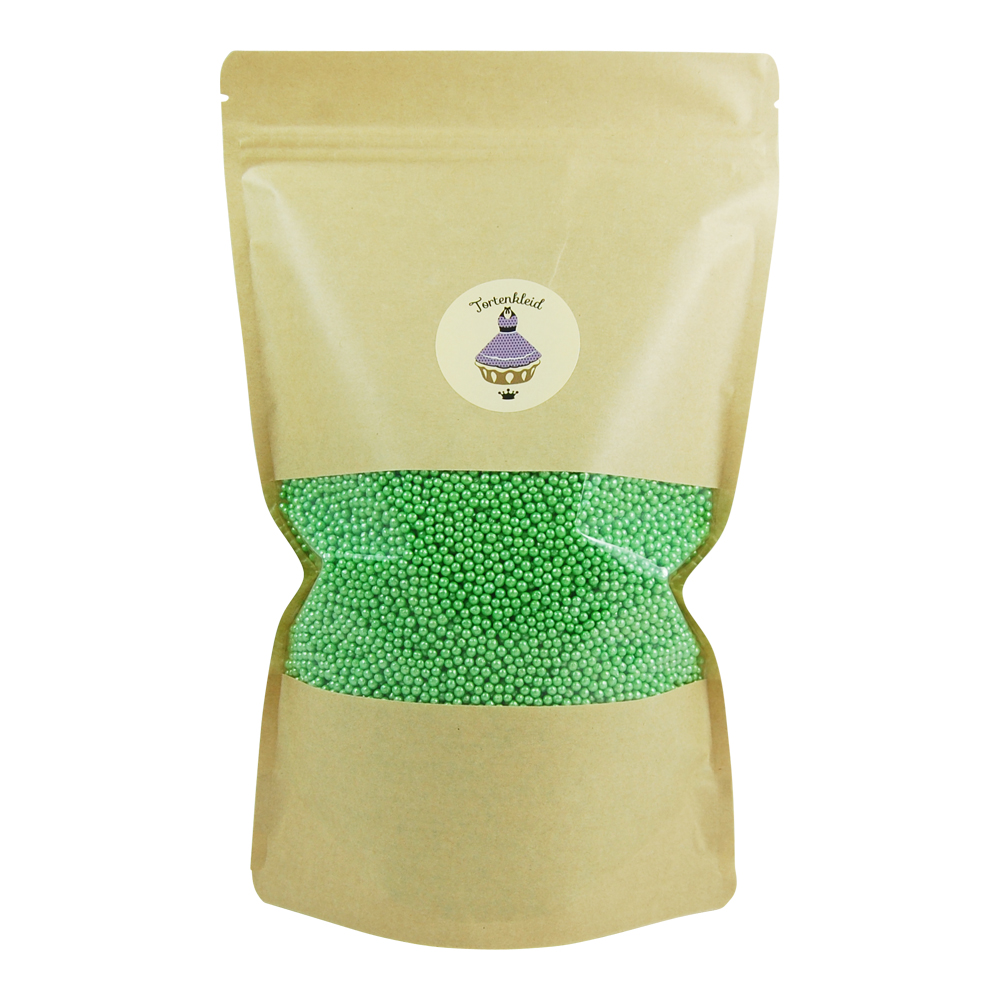 Grun4mm Zuckerperlen 4mm Grün 50g