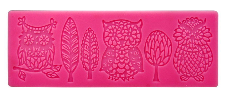 mj-lfm-140 "Tortenkleid Dekoration" Silikonmatte - Eulen