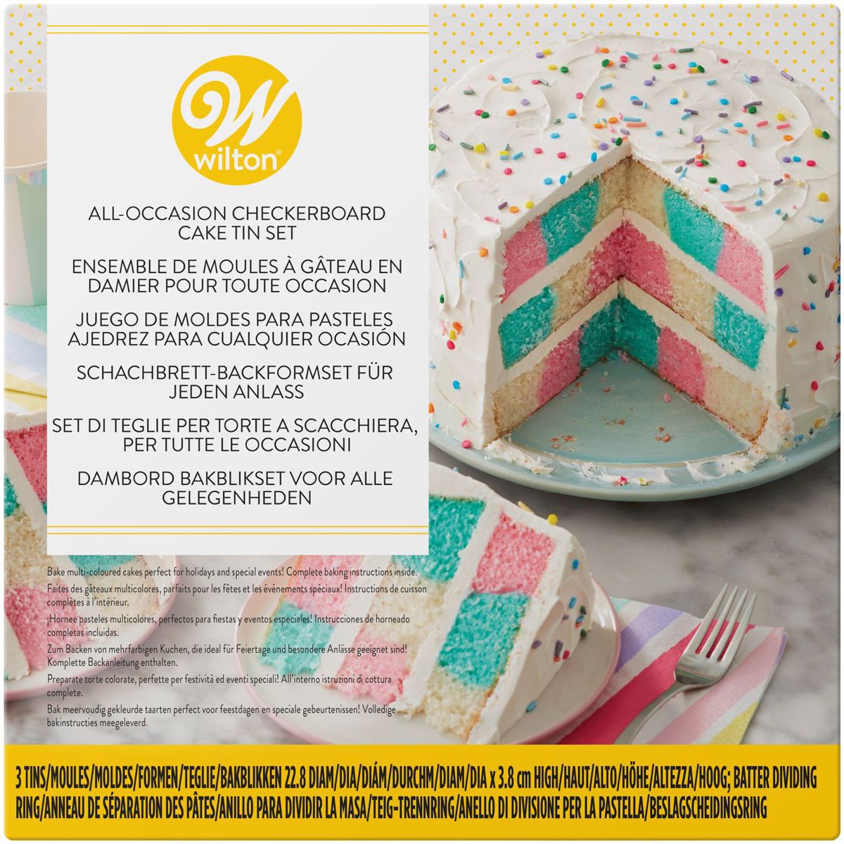 03-3122_0_38fe46b12ea85f38bcf9939ca929c39a Wilton Checkerboard rund Cake Set