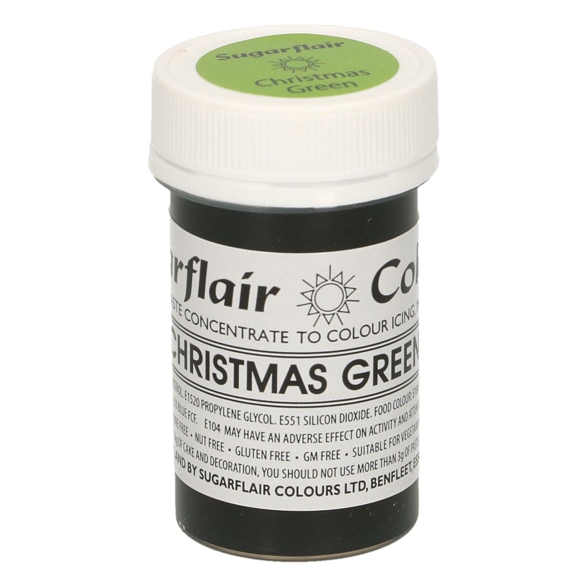 Sugarflair Paste Colour Christmas Green, 25g