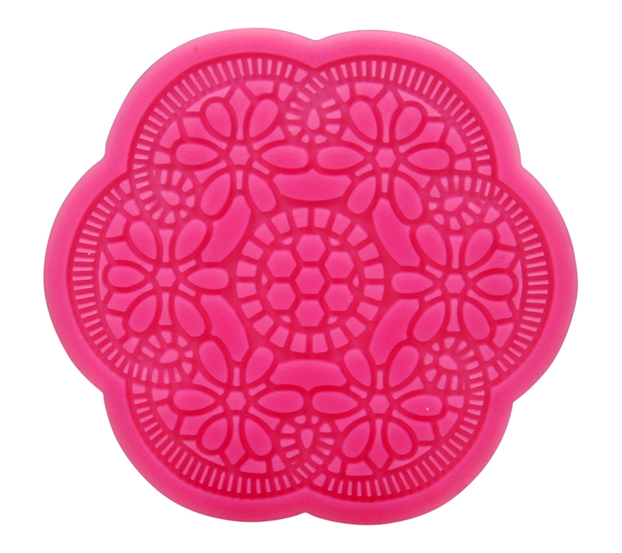 mj-lfm-06 "Tortenkleid Dekoration" Silikonmatte - Blume rund