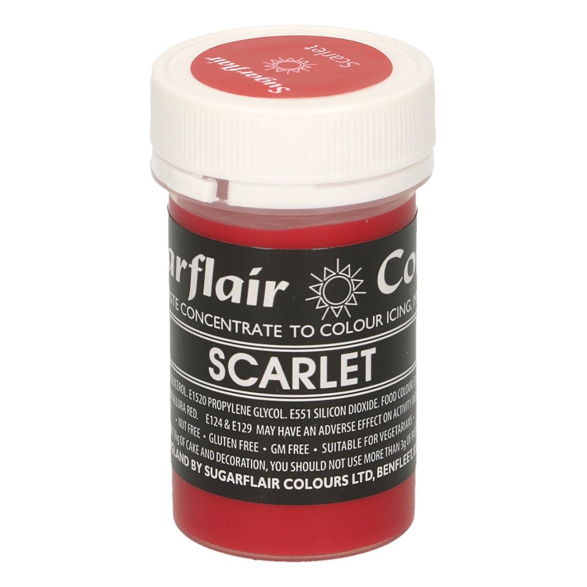 Sugarflair Pastel Colour Scarlet, 25g