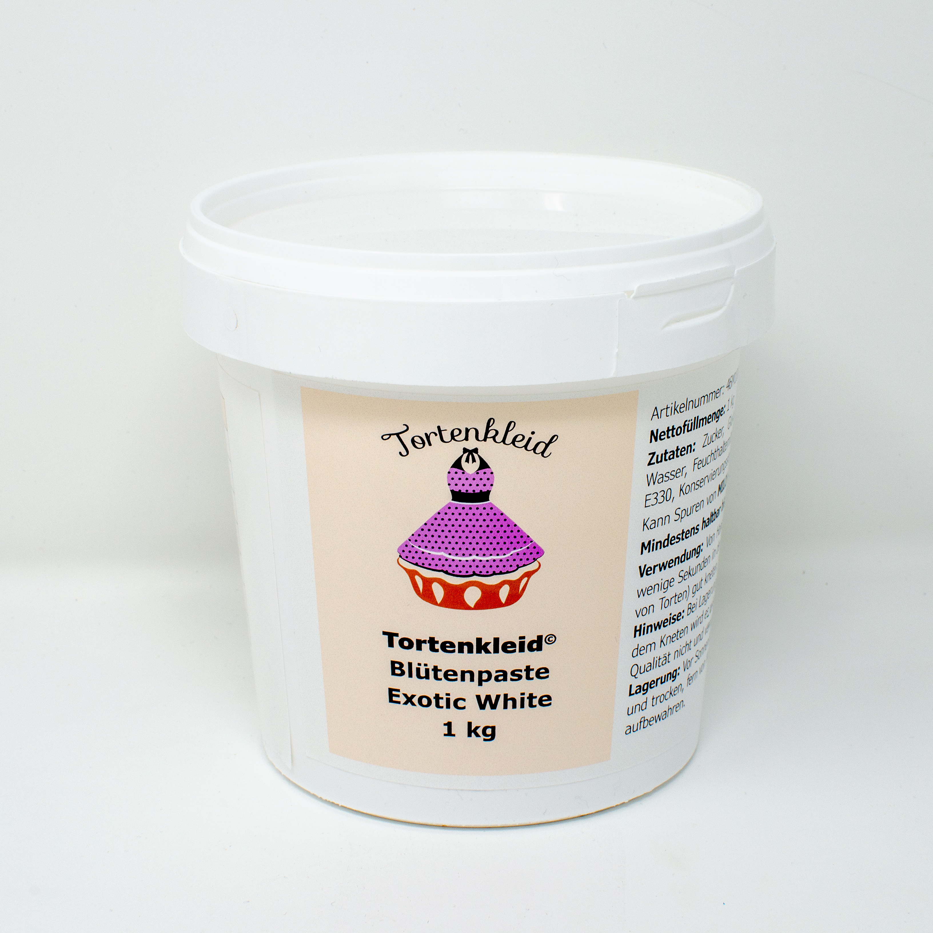 Tortenkleid Gum Paste / Blütenpaste weiß 1 kg
