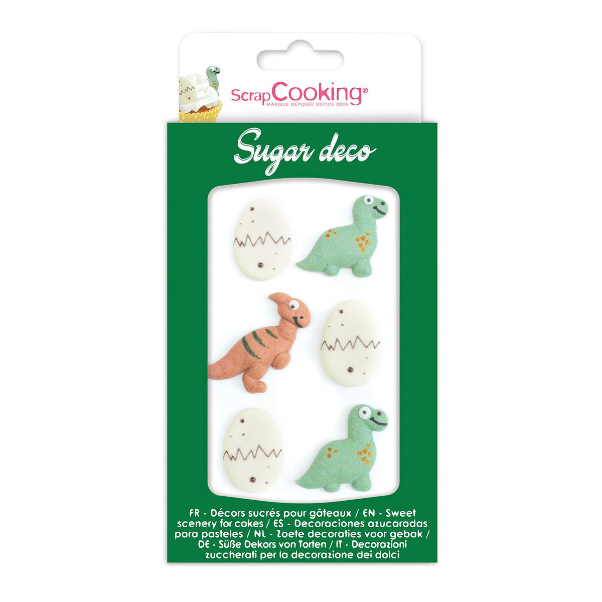 SC6994_0_fce5f6b69bebb306ec306341e31ae5c1 Scrapcooking Zucker Dekoration Dino Set 6 Stück