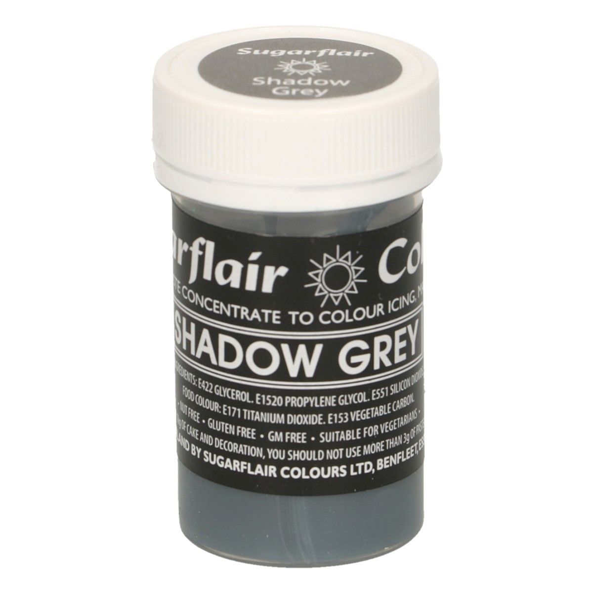 Sugarflair Pastel Colour Shadow Grey, 25g