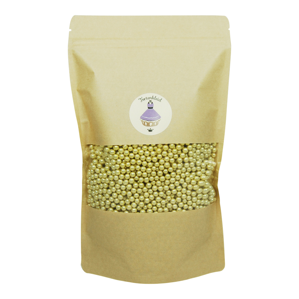 7mmgold Zuckerperlen 7mm Gold 500g