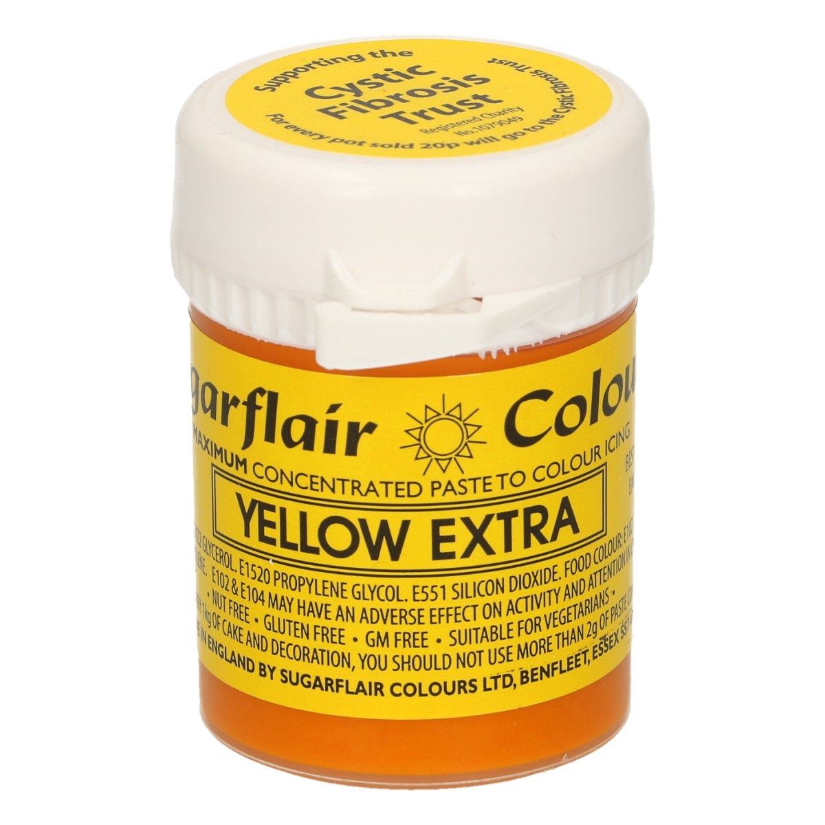 C105_0_225caae328cb187238a33f2735ce8d70 Sugarflair Paste Colour Yellow Extra, 42g