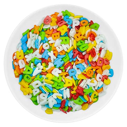 TB-Zuckerstreusel-Sprinkles-Alphabet Dekorzucker Buchstaben Mix - 1kg -