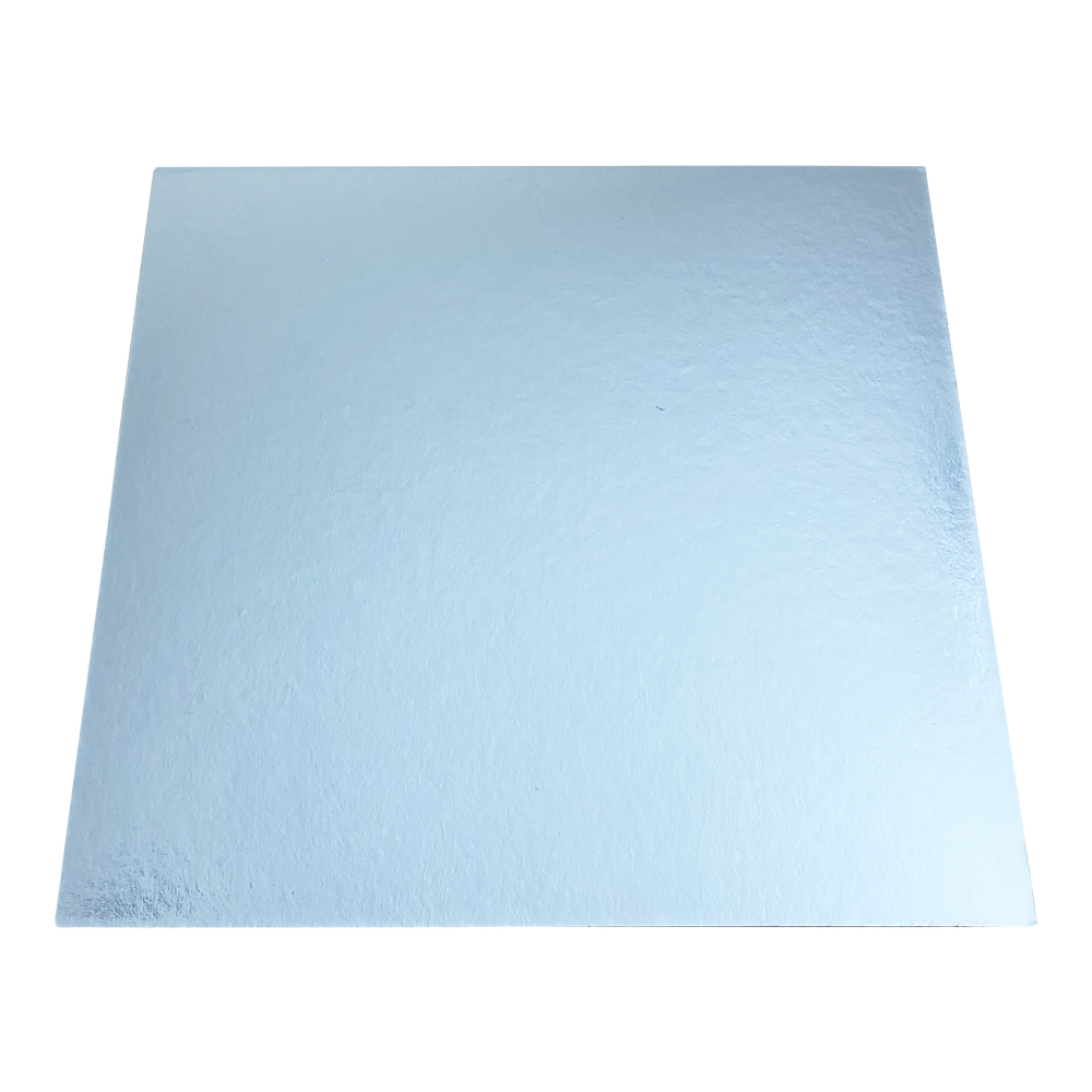 silberquadrat Tortenpappen gold/silber quadratisch 15cm/1mm 1 Stück