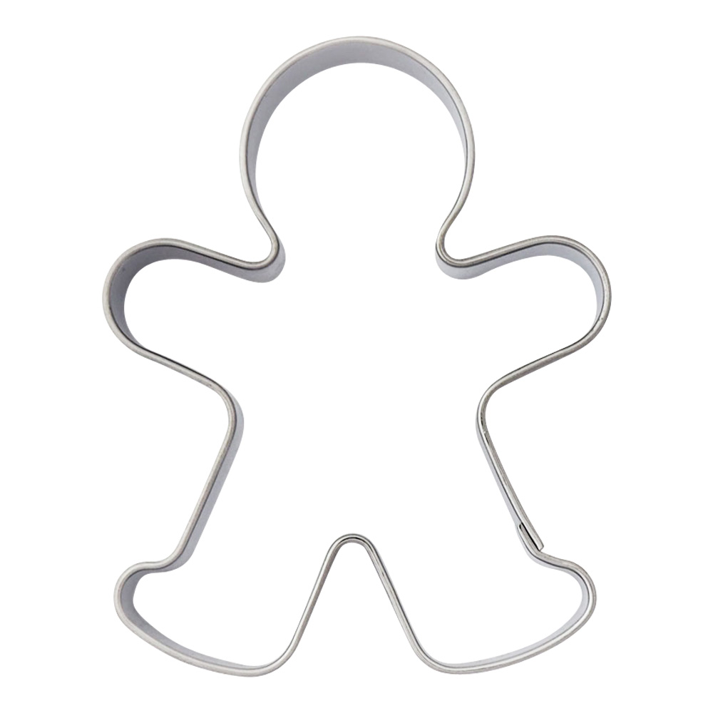 01070s7aHdQyKWFb Ausstechform Lebkuchenmann Edelstahl 6cm