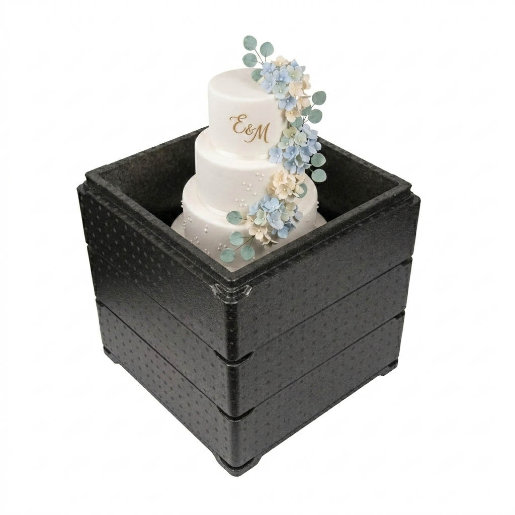 Isolier-Transportbox für Hochzeitstorten | Komplettes Set "Small" | Innenmaße: 35 × 35 cm Isolier-Transportbox für Hochzeitstorten | Komplettes Set "Small" | Innenmaße: 35 × 35 cm