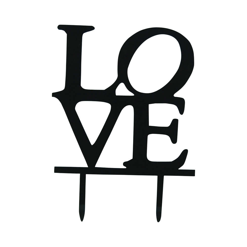 Cake-Topper "Love" Schwarz