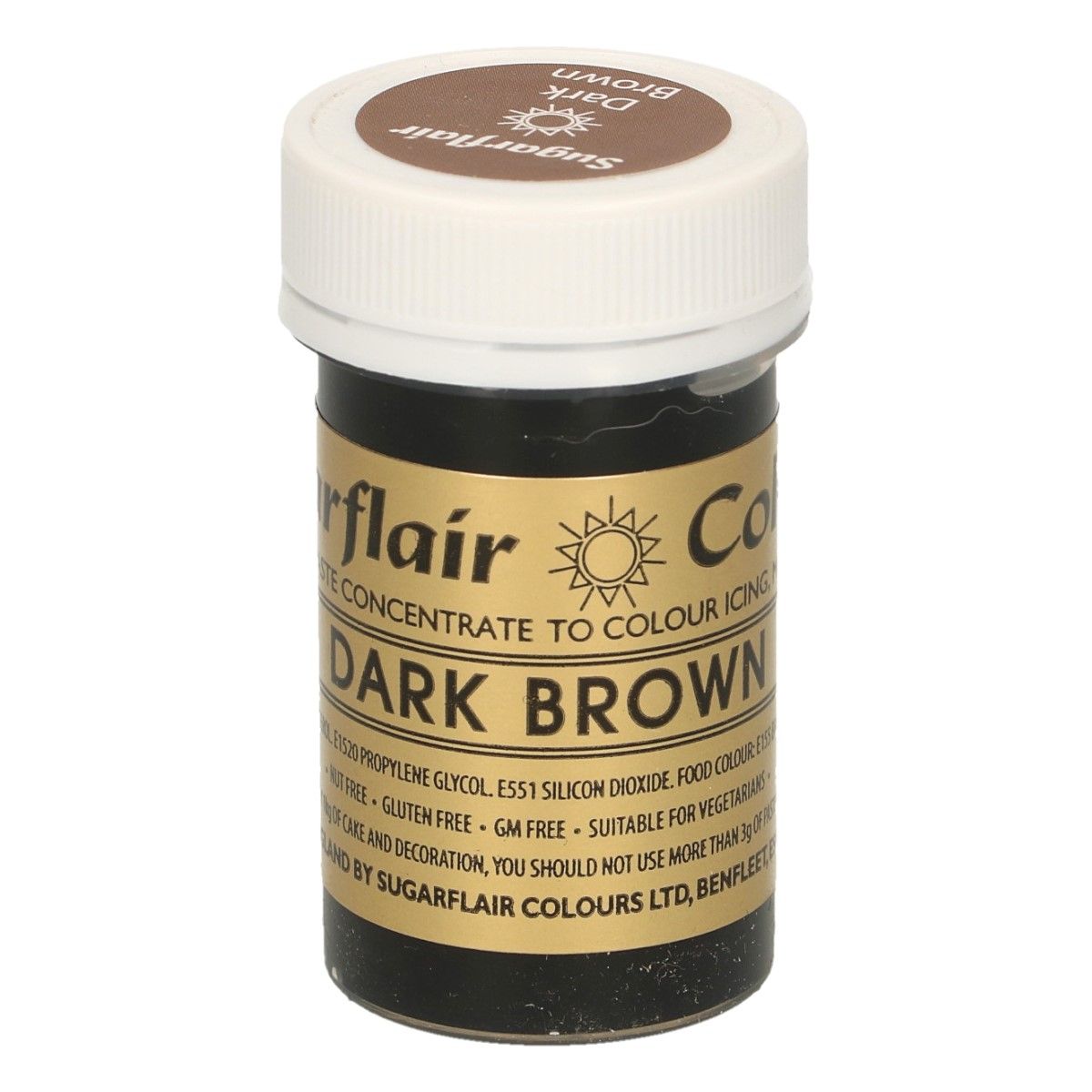 Sugarflair Paste Colour DARK BROWN, 25g