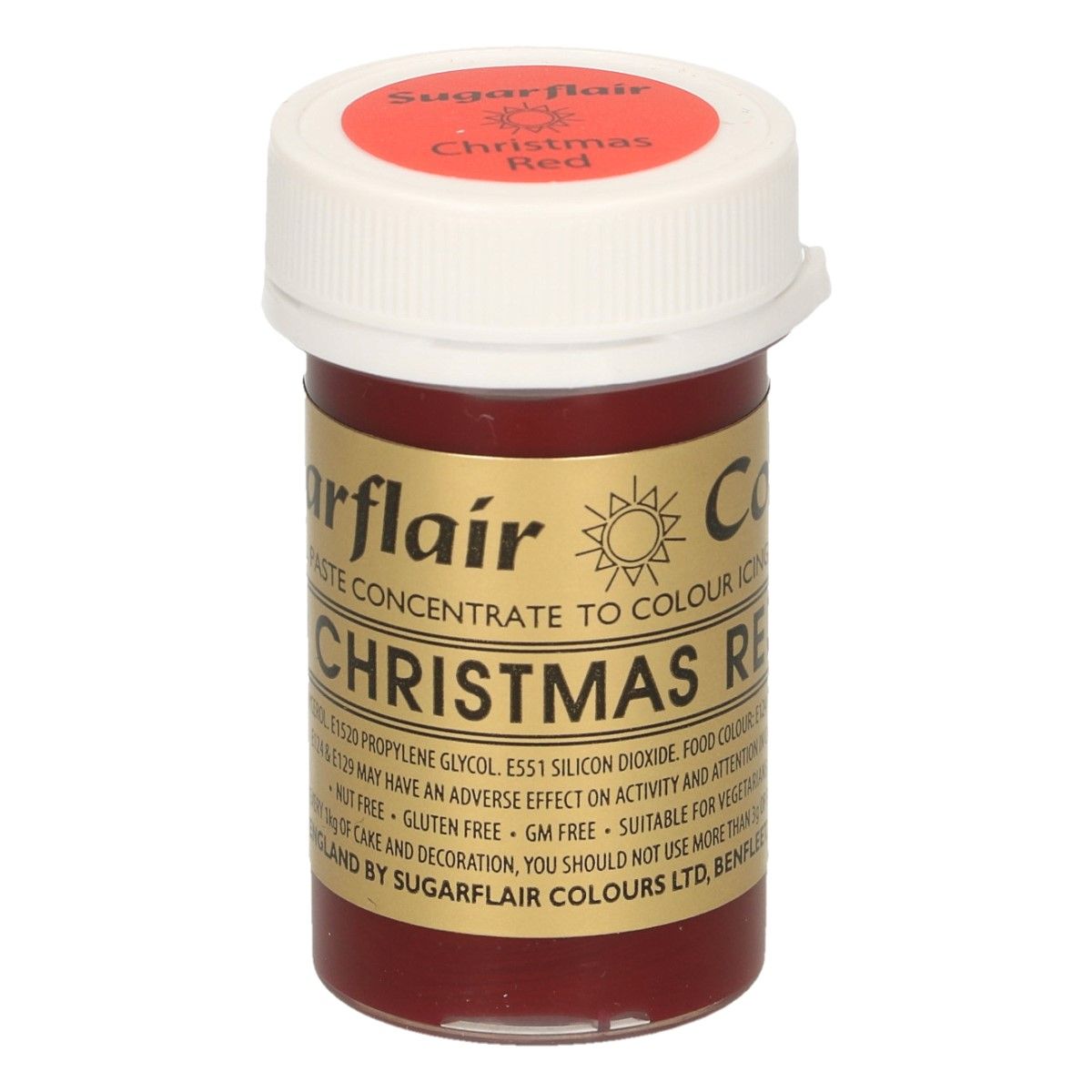 A114_0_a983bc3efb750079432a80a77e8a4cc5 Sugarflair Paste Colour CHRISTMAS RED, 25gr.