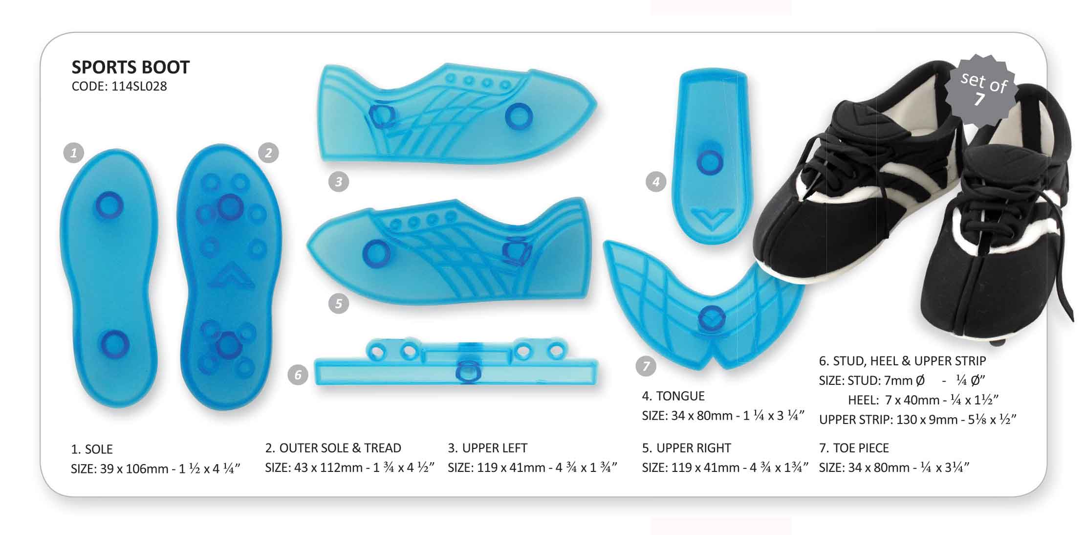 Jem Ausstecherset Fußball Schuhe