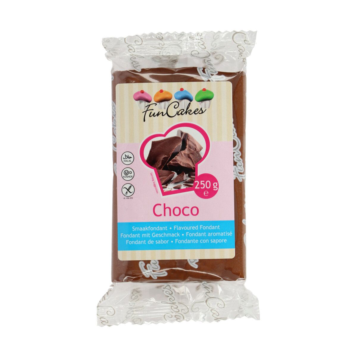 Funcakes Rollfondant Schoko Geschmack (Braun / 250gr)