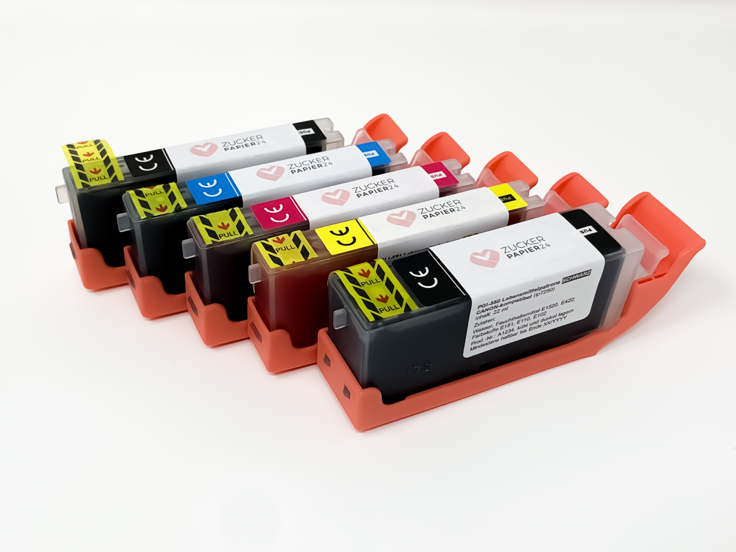 Lebensmitteltinte in Patronen kompatibel mit Canon PGI-550 / CLI-551 Lebensmitteltinte in Patronen kompatibel mit Canon PGI-550 / CLI-551