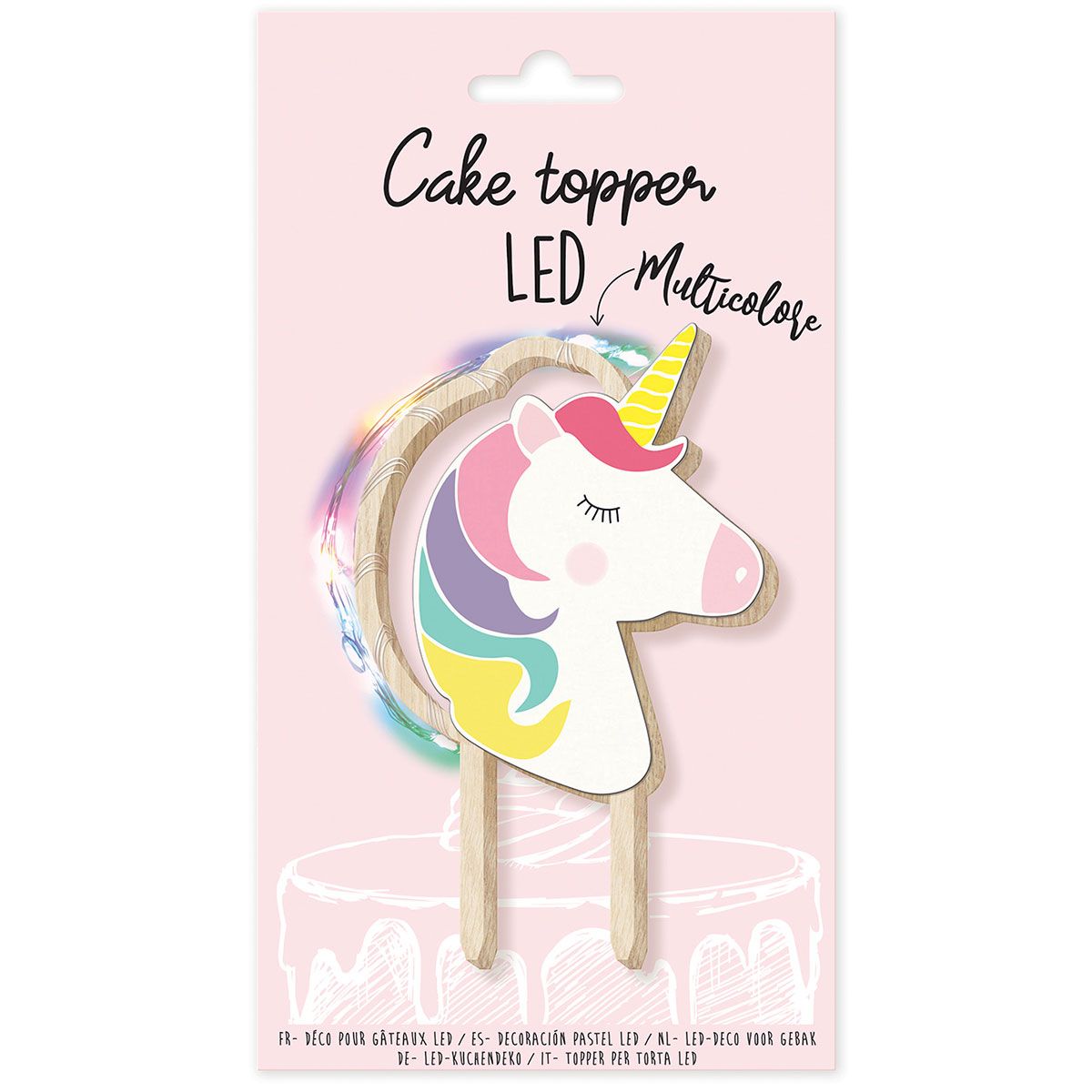 Scrapcooking Dekoration Cake Topper Einhorn LED