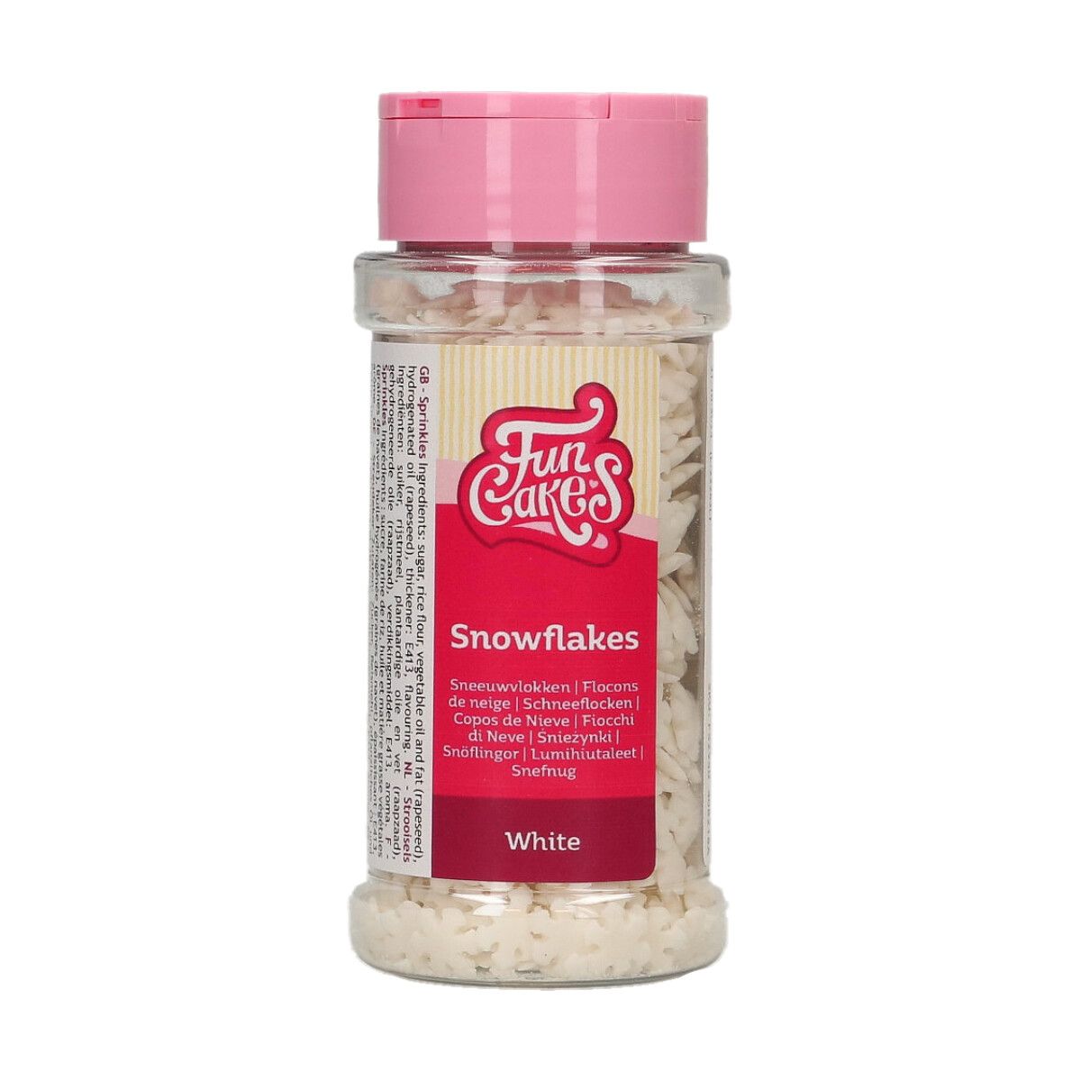 FunCakes Streudekor Schneeflocke Weiß 50g