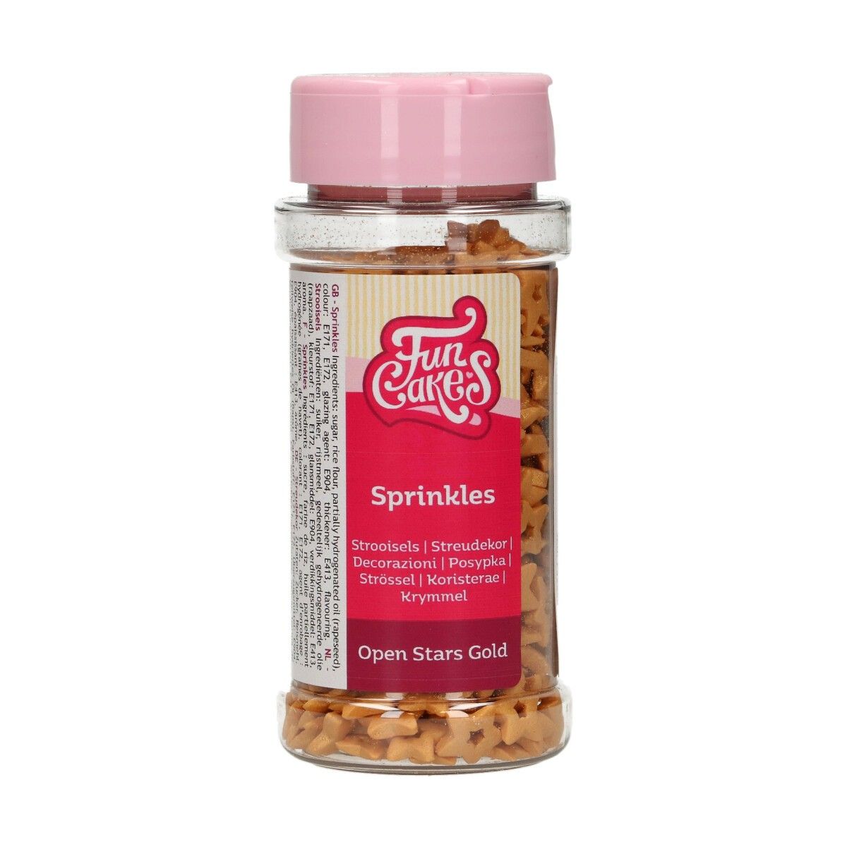 FunCakes offene Sterne Gold -50g-