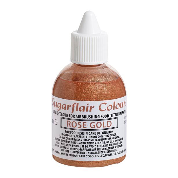 Sugarflair Airbrush Farbe - Glitter Rose Gold - 60ml