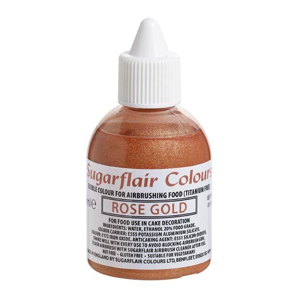 V515T_0_7216b70e88ad8bda467857304e9ba67e Sugarflair Airbrush Farbe - Glitter Rose Gold - 60ml