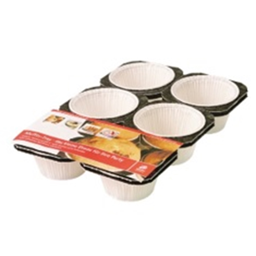 Unbenanntz4Q0XelD21SKZ Weiße Muffinförmchen im Tray - 2 Stück