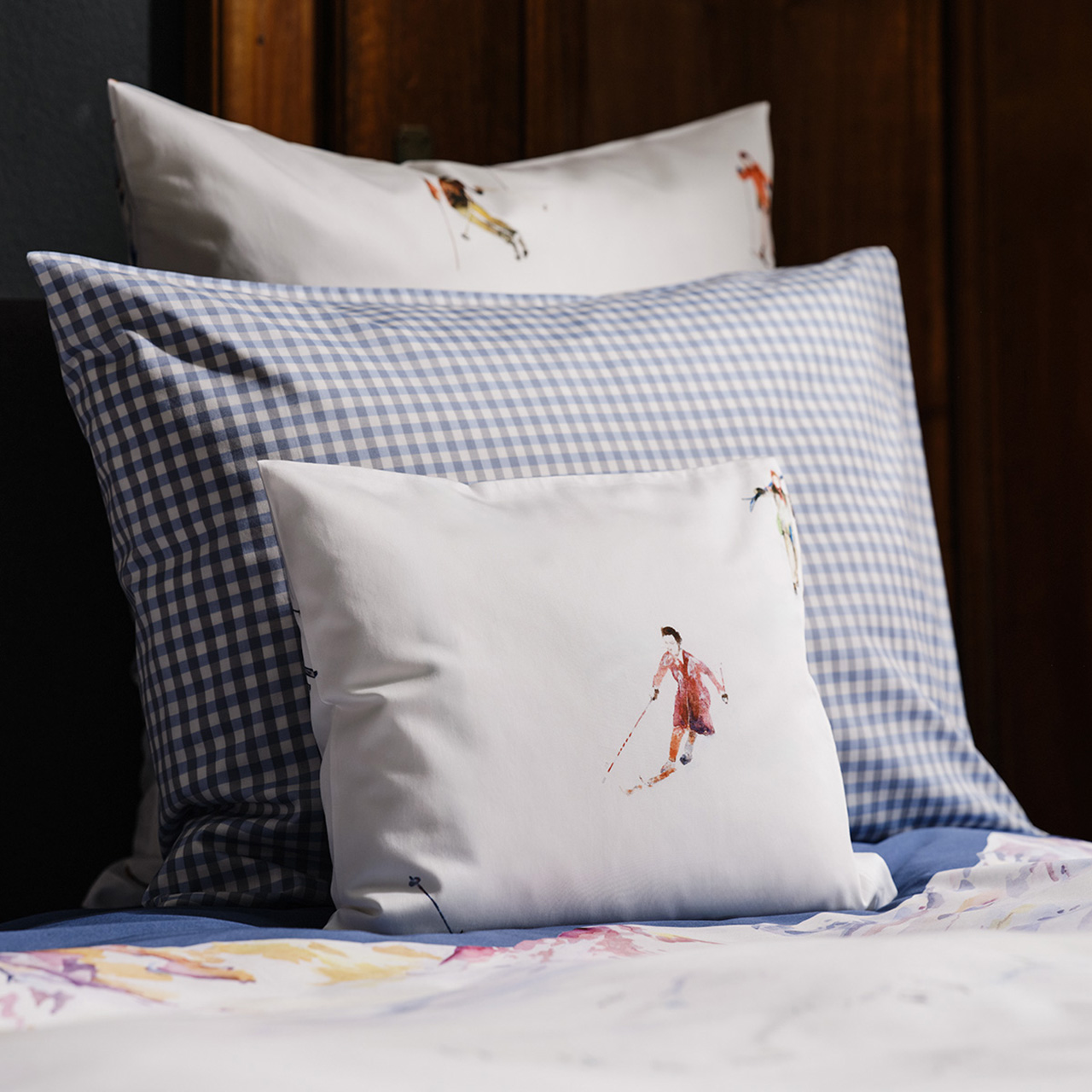 Kissen, Kissenbezug, Stoffkissen, Bettwäsche, Gingham Muster, 