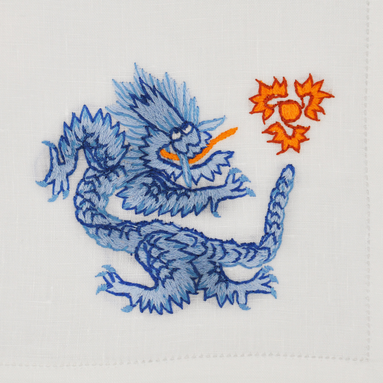 ERI TEXTILES - Leinentischwäsche  "Drache"   