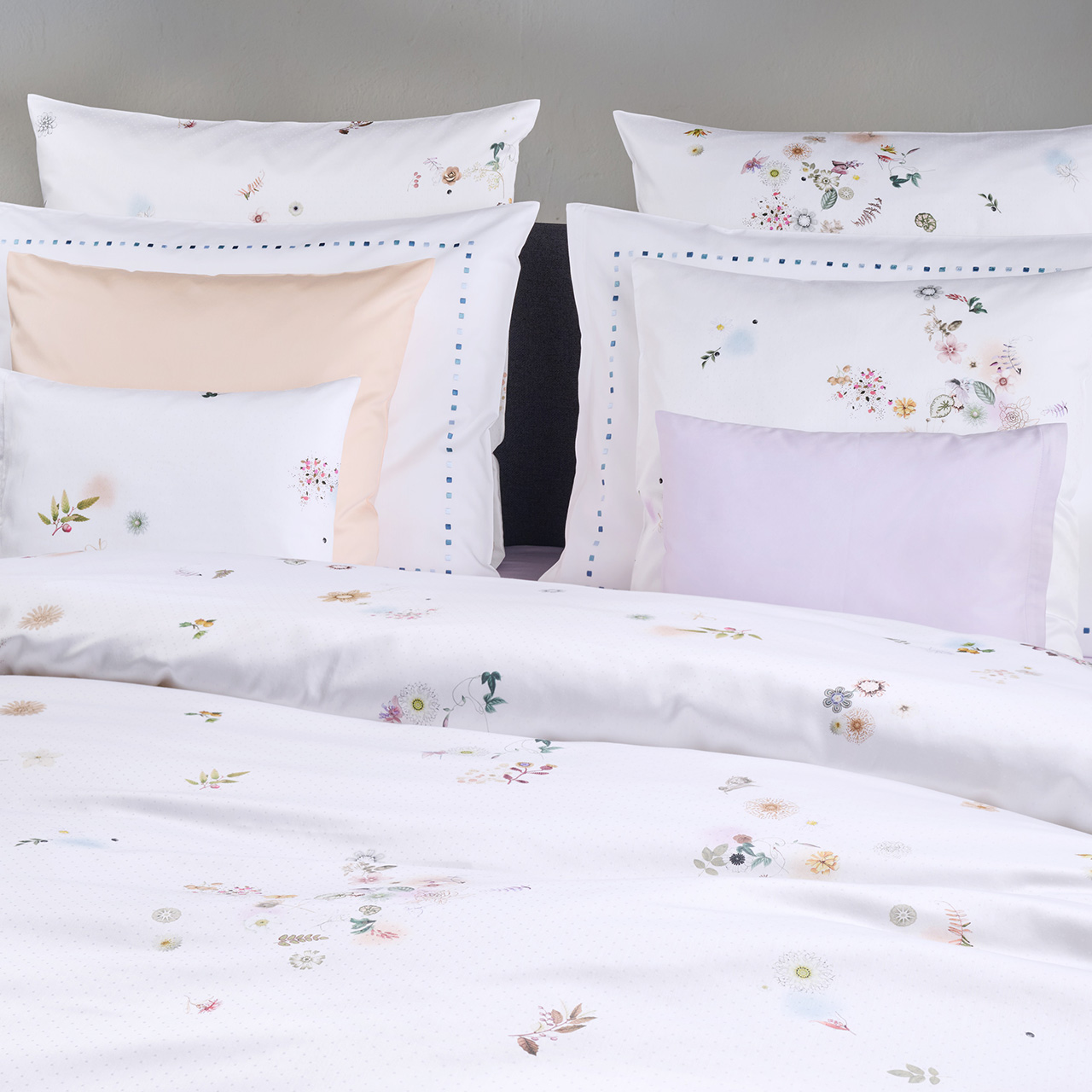 Bettwäsche, Kissenbezug, Blumenmuster, Weiß, Duvet-Bezug, 