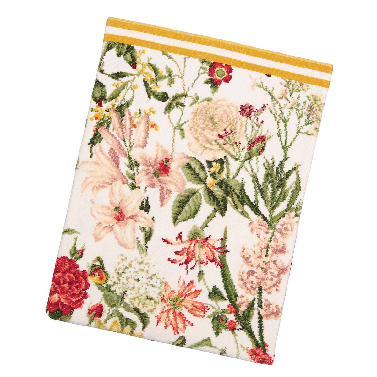 Blumenmuster, Tuch, Floral, Florales Design, Streifenband, 