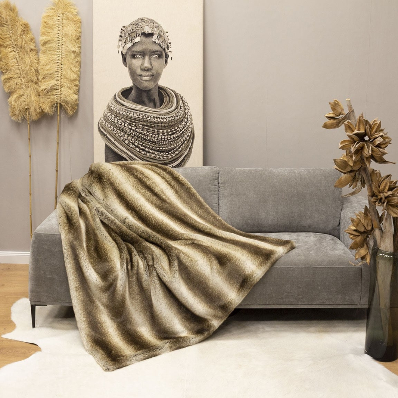 ALBRECHT CREATIVE CONCEPTS - Webpelz Decke "Samtwolf"