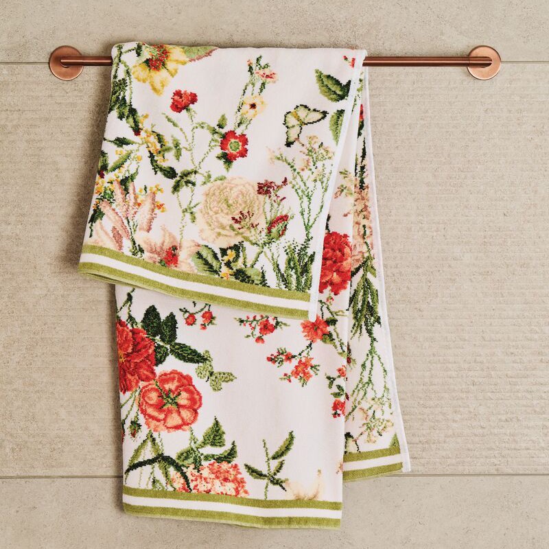 Tuch, Blumenmuster, Badezimmerhandtuch, Blumenstiel?, Gund?, 