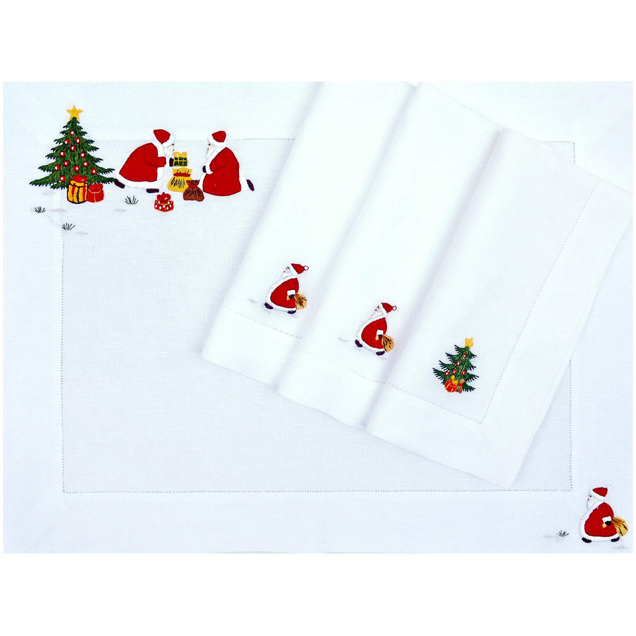 ERI TEXTILES - Leinentischwäsche  "Santa Claus"  ERI TEXTILES - Leinentischwäsche  "Santa Claus"