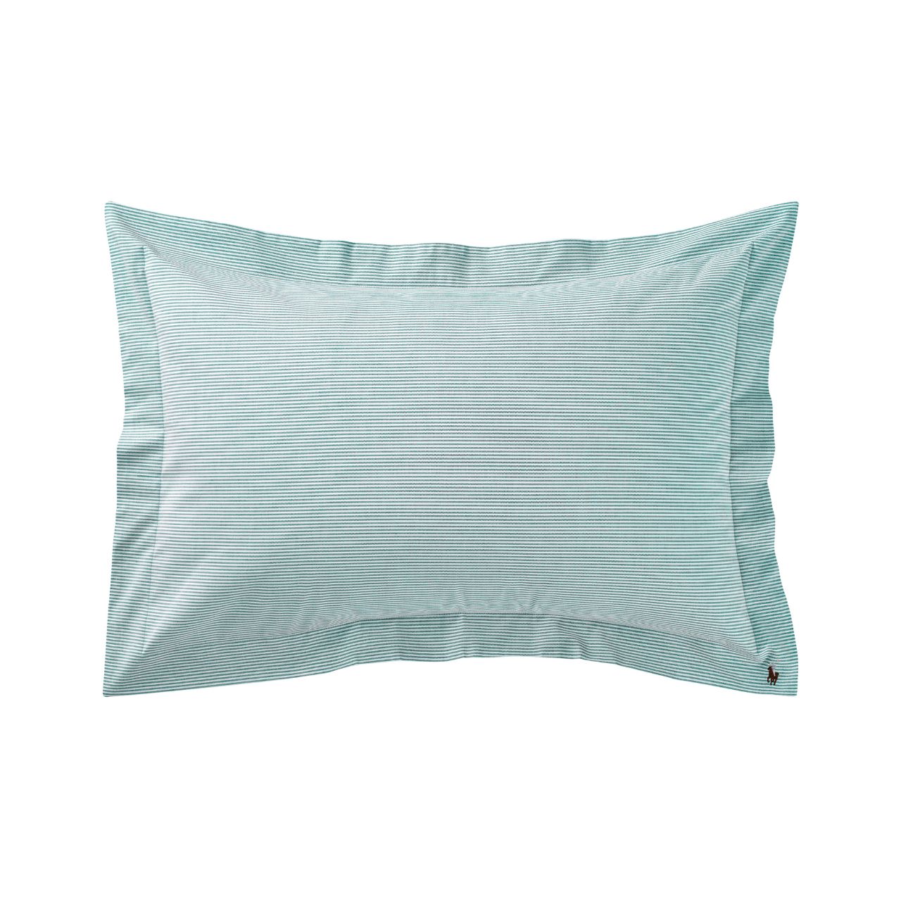 Kissenbezug, Kissen, Streifen, Baumwolle, Blaugrün, 