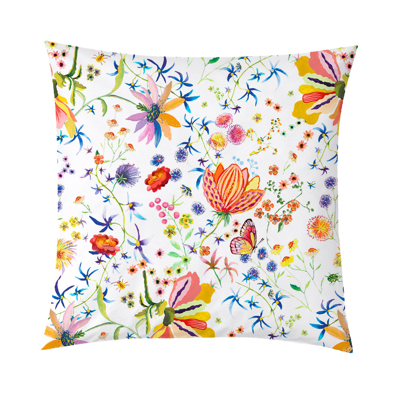 kissen, kissenbezug, blumenmuster, veg-motiv, farbig, 