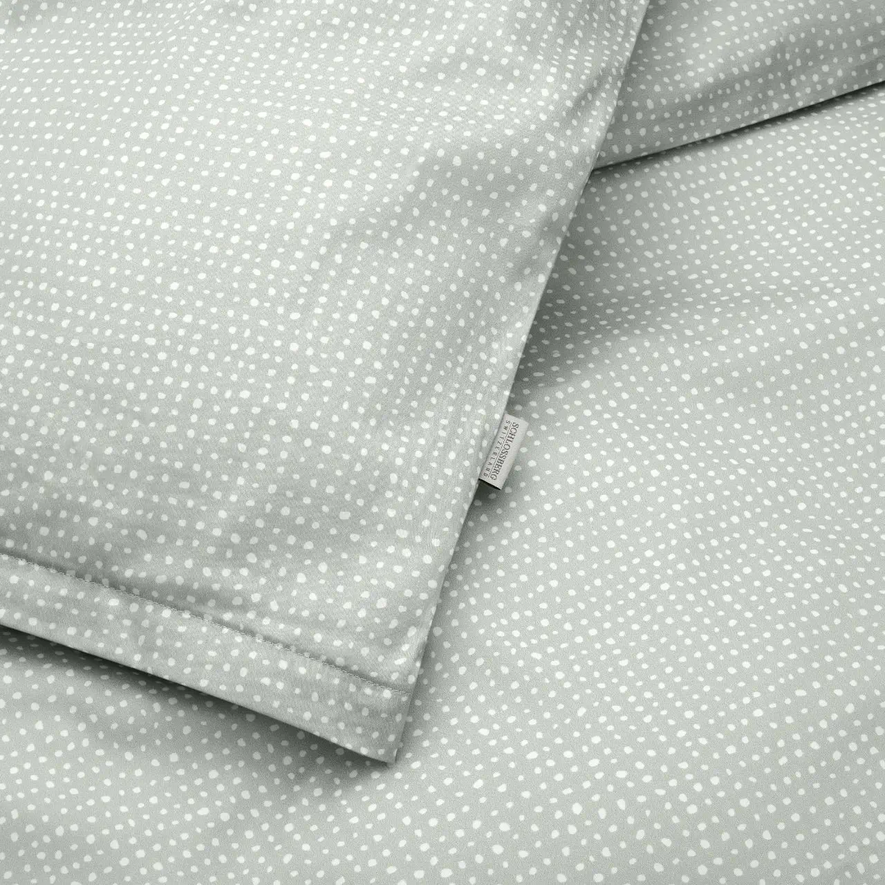 Garnitur Erin hellgrün mit hellen Punkten Detailaufnahme