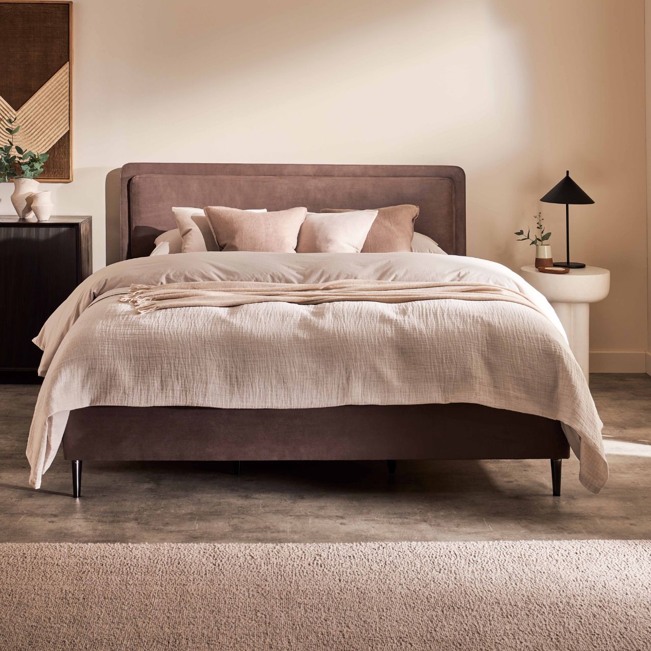Vispring Charlotte Faux Suede Image Vispring Charlotte Faux Suede Image