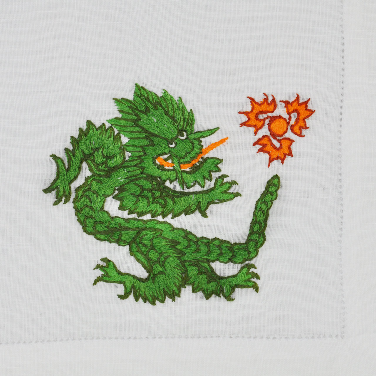 ERI TEXTILES - Leinentischset "Drache"   