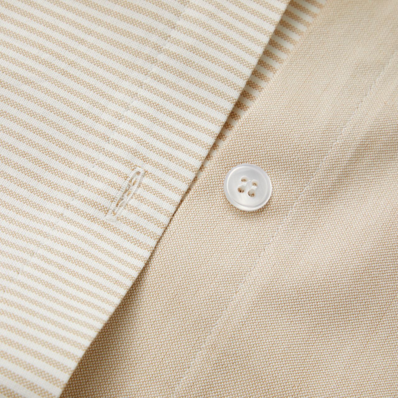 Beige Jacket, Leinen, Gestreiftes Hemd, Knopf, Achsel Name, 